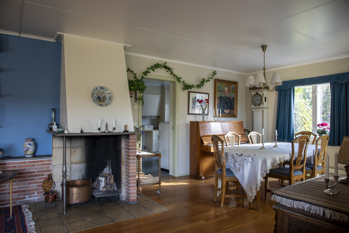 The living room in the 1950s house. Photo: Camilla Damg&aring;rd/Maihaugen

