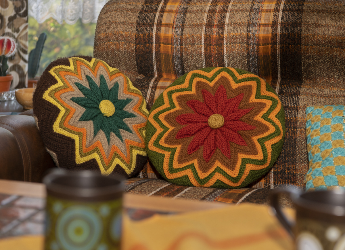 &nbsp;Details from the living room featuring typical 1970s colors and patterns. Photo: Tone Iren Eggen T&oslash;mte/Maihaugen


