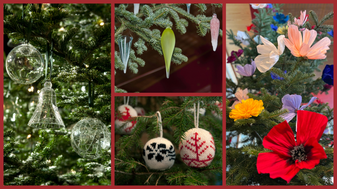 Collage juletre ramme