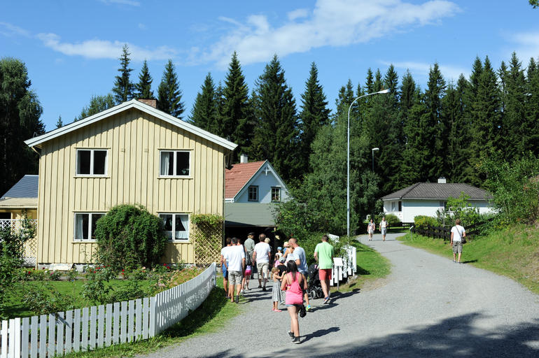 Wooden houses at Maihaugen in Lillehammer.